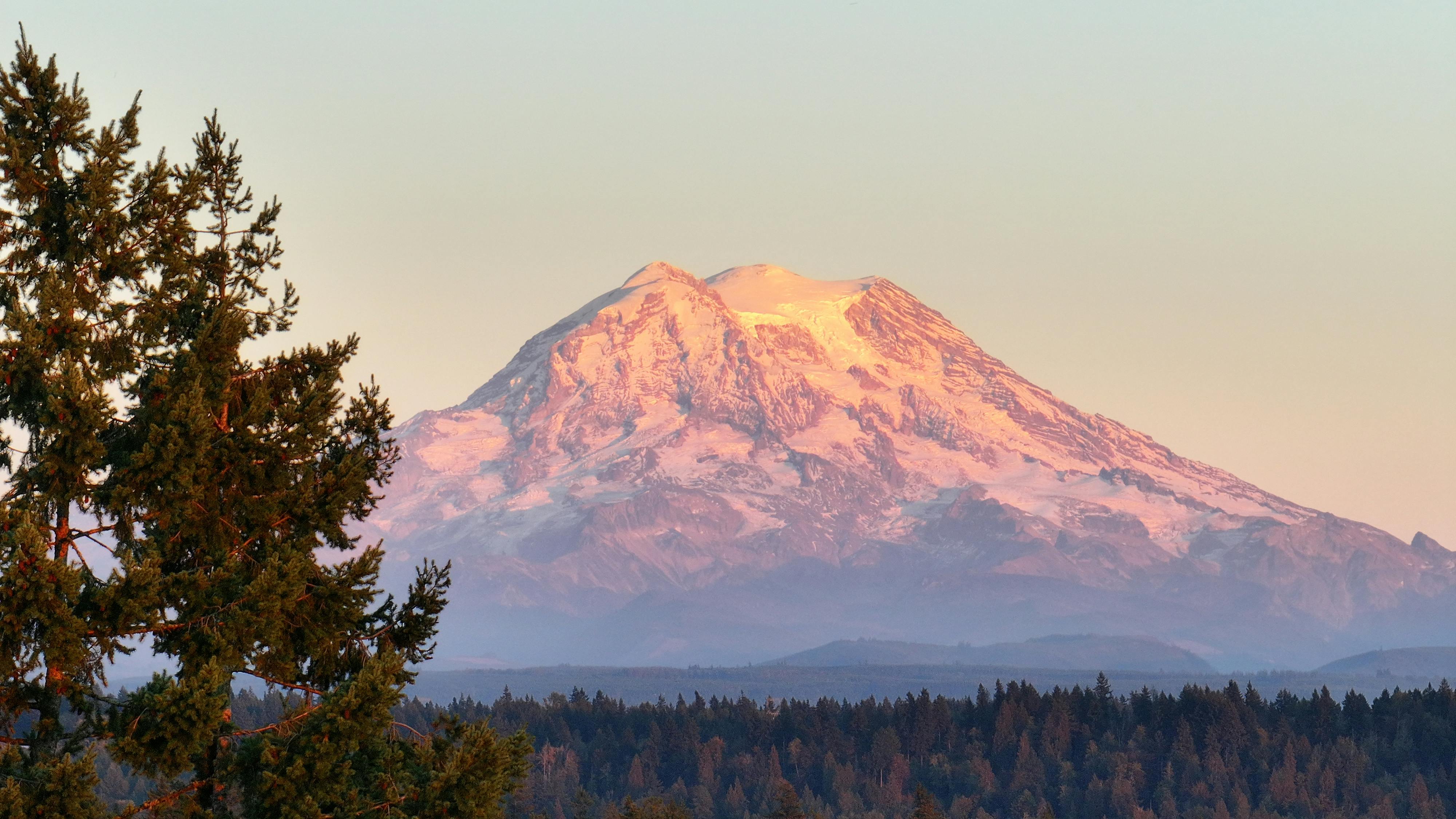 Mount Rainier at sunset